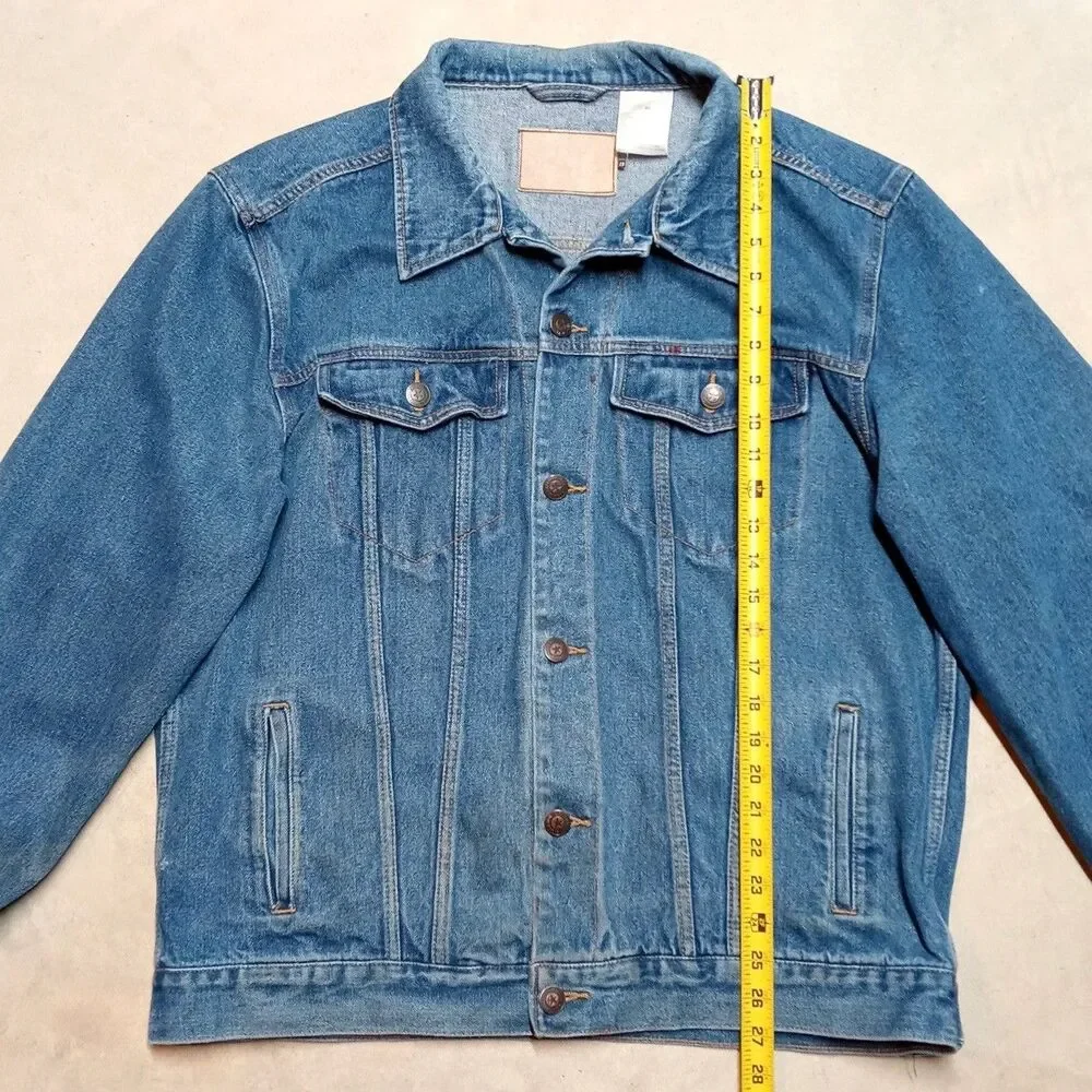 C.E. Schmidt Workwear Jacket Mens 2XL Distressed Blue Denim Jean Trucker Button - Picture 10 of 10